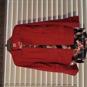 Cabi Top and Red Cabi Jacket